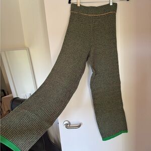 Eckhaus Latta Green and Brown Knit Pants